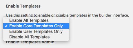 Disable User Templates