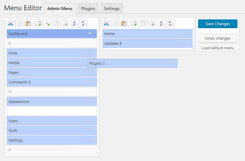 Admin Menu Editor