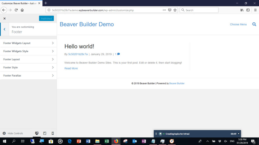 Beaver Builder Theme Customizer