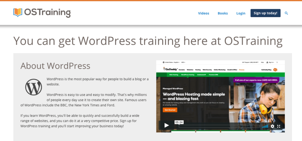 OSTraining WordPress Courses