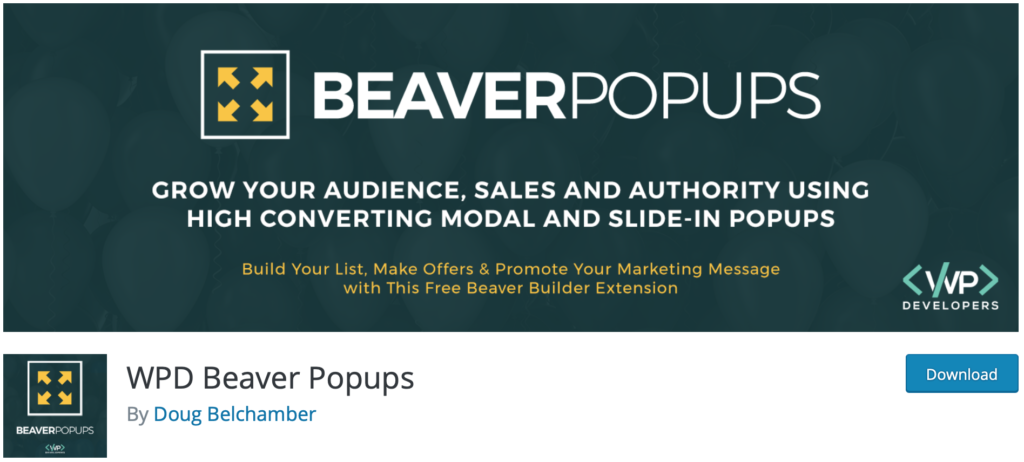 WPD Beaver Popups