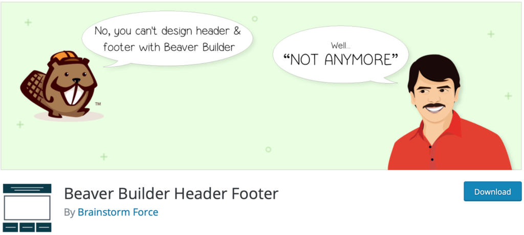 Beaver Builder Header Footer plugin page