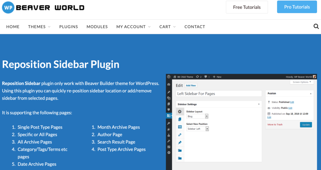 Reposition Sidebar Plugin