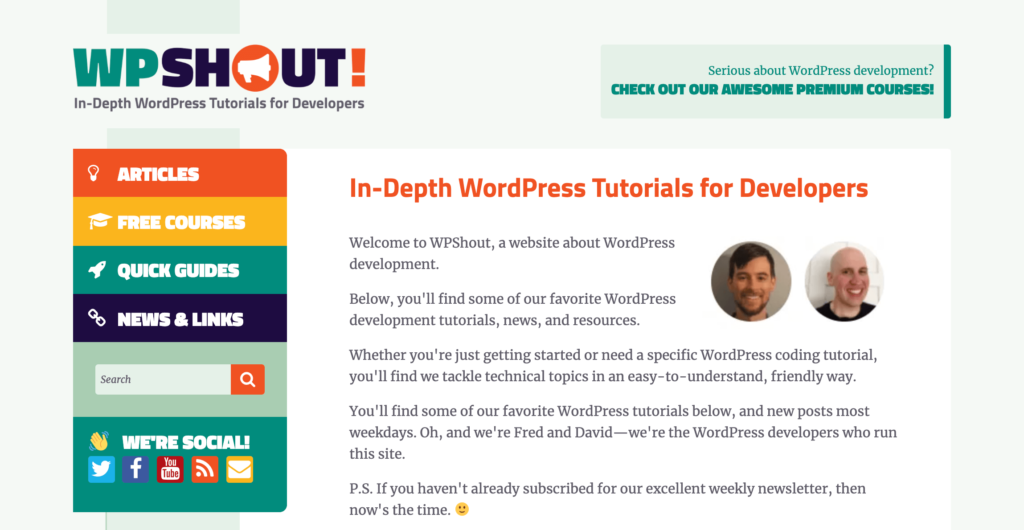 WPShout WordPress Tutorials