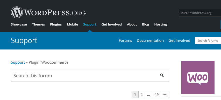 WordPress WooCommerce Forum