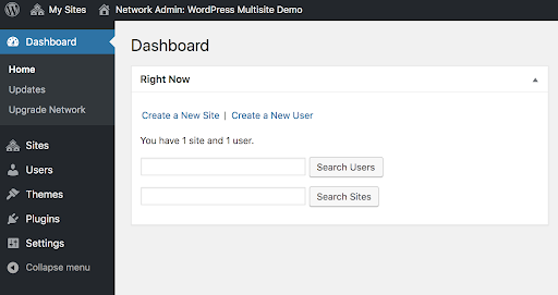 WordPress Dashboard Screen