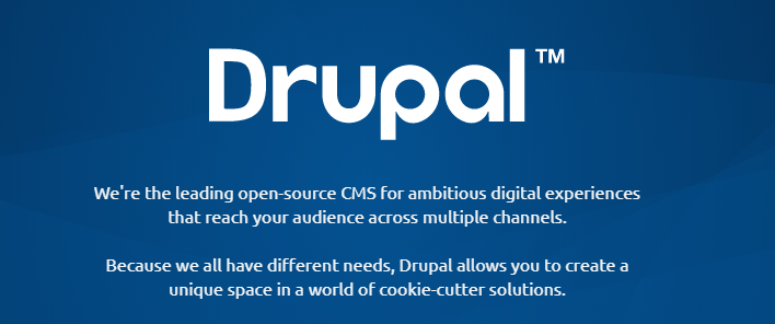 The Drupal homepage.