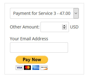 An example of one-click payment via the WP Easy PayPal Payment Accept plugin