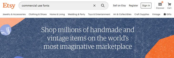 Etsy offers craft-inspired fonts for the web.