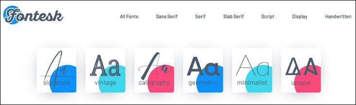 Fontesk offers commercial fonts for your website
