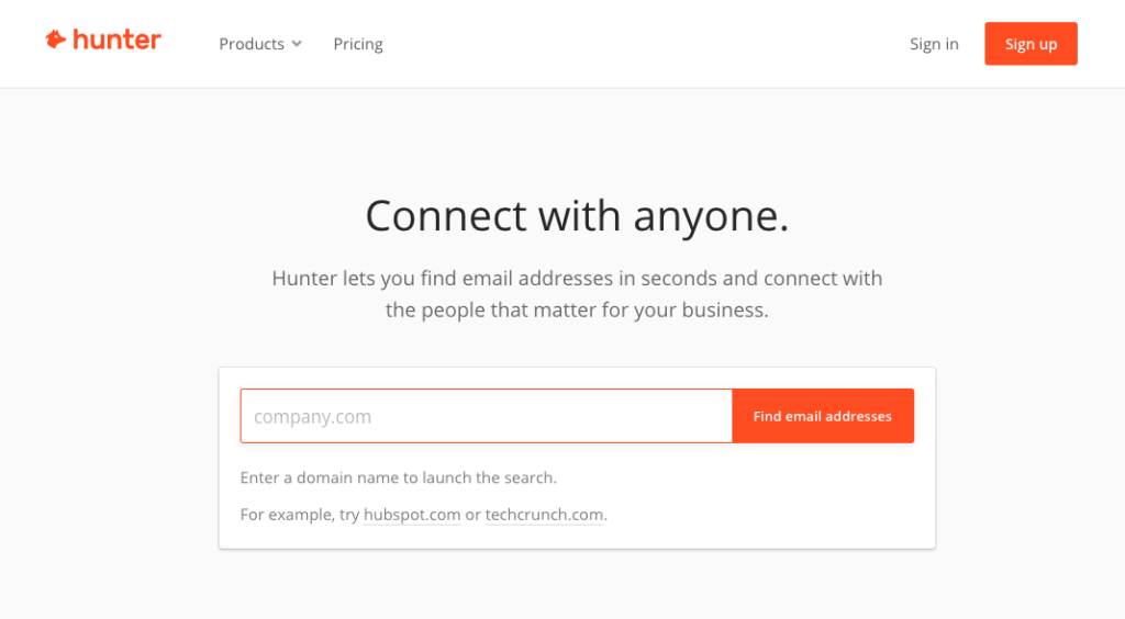 Hunter Email Outreach software