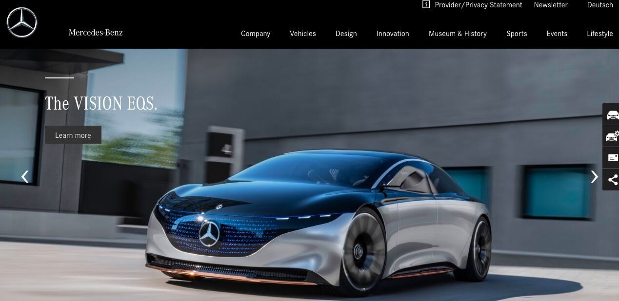 The Mercedes-Benz website.