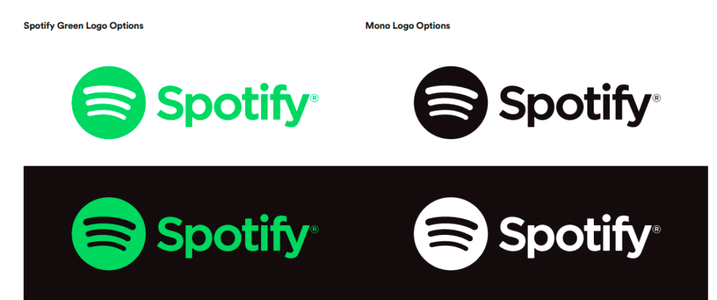 Various Spotify logos.