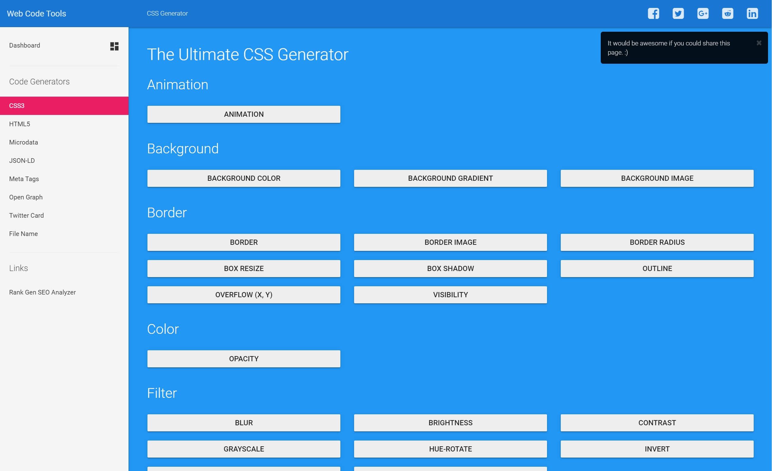 Ultimate CSS Generator.