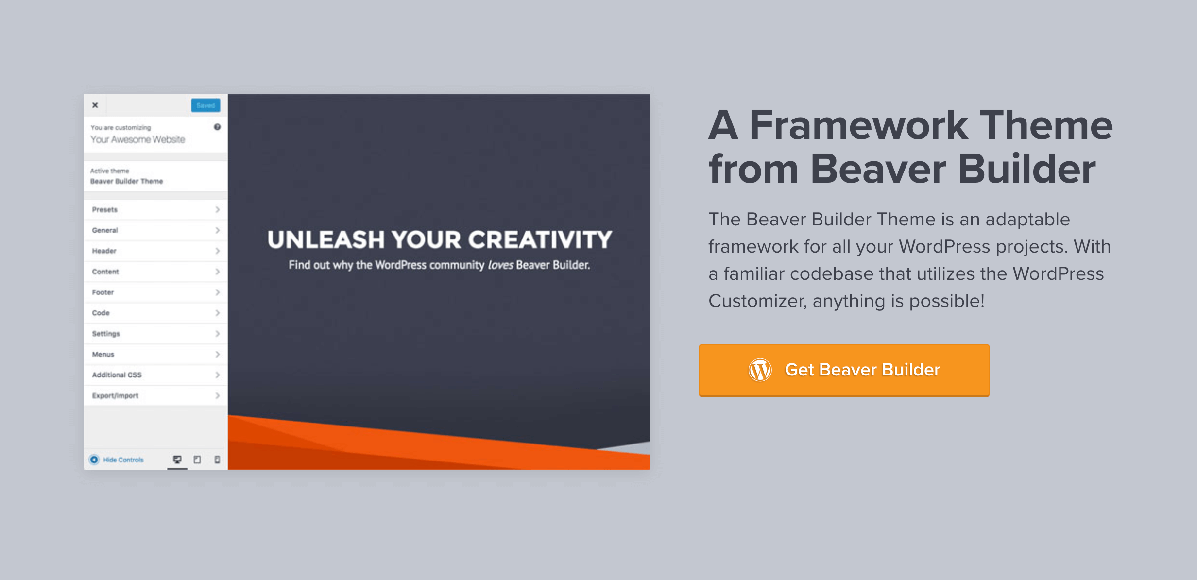 The Beaver Builder Framework Theme.