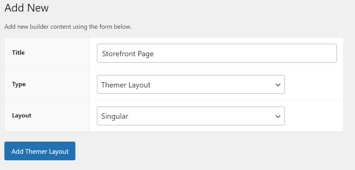 Adding a themer layout with product settings to help it act as a WooCommerce page builder.