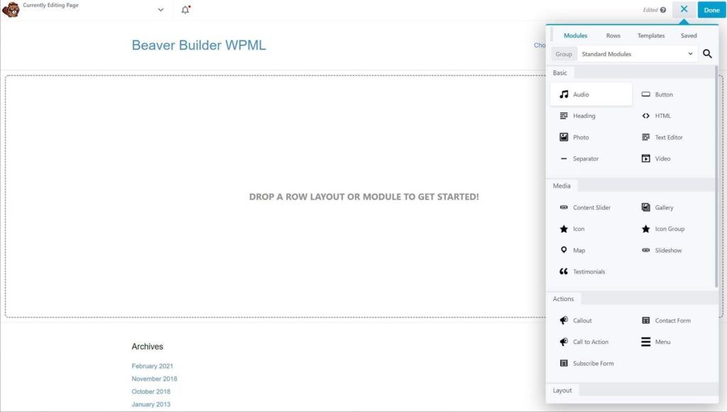 Beaver Builder Editor