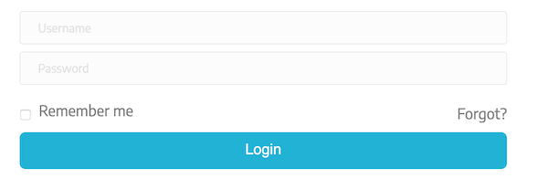 A sample of the Login module.