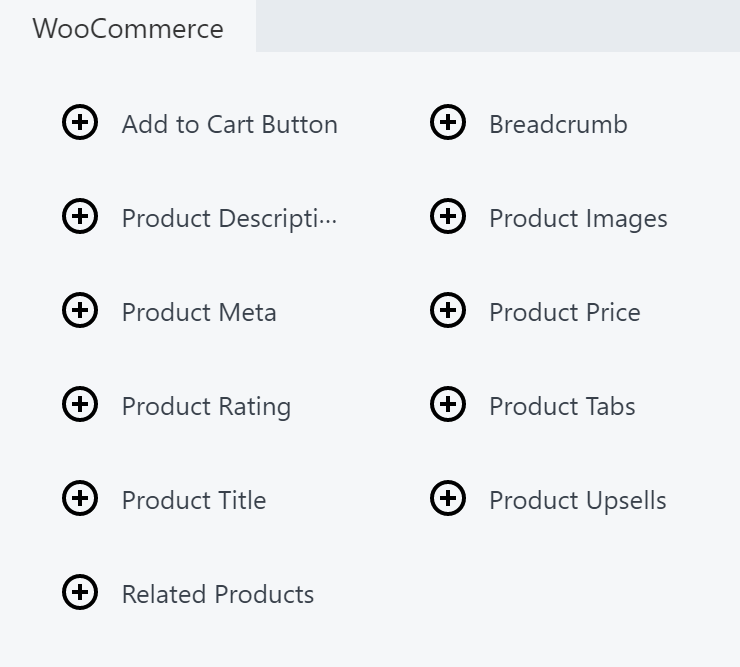 A few specialized modules found for WooCommerce in the Beaver Themer