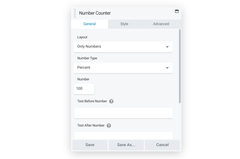 The Beaver Builder number counter module.