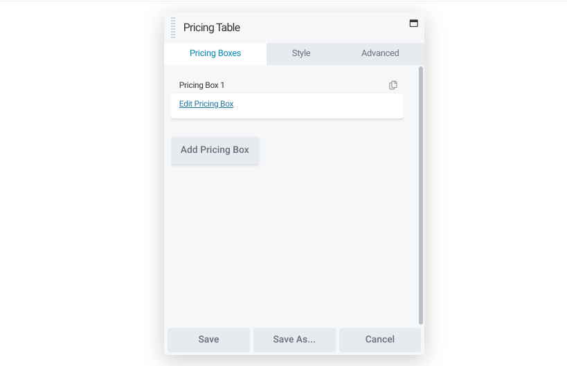 The Beaver Builder pricing table module.