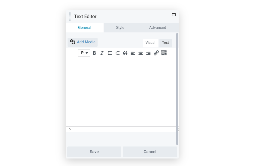 The Beaver Builder text editor module.