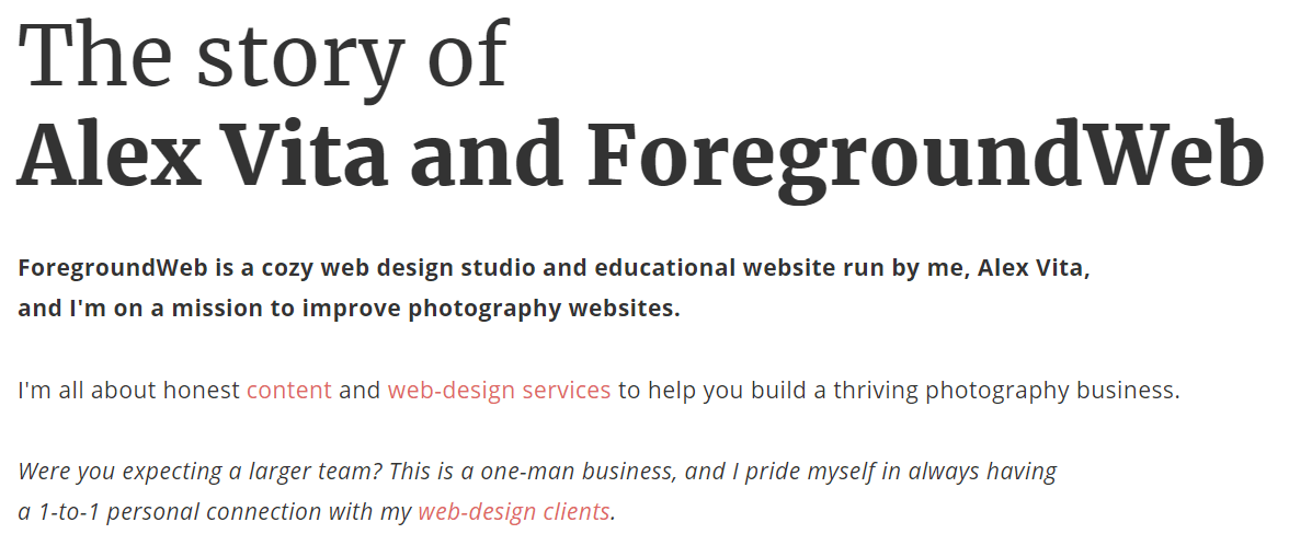 Example of positioning statement from ForegroundWeb.