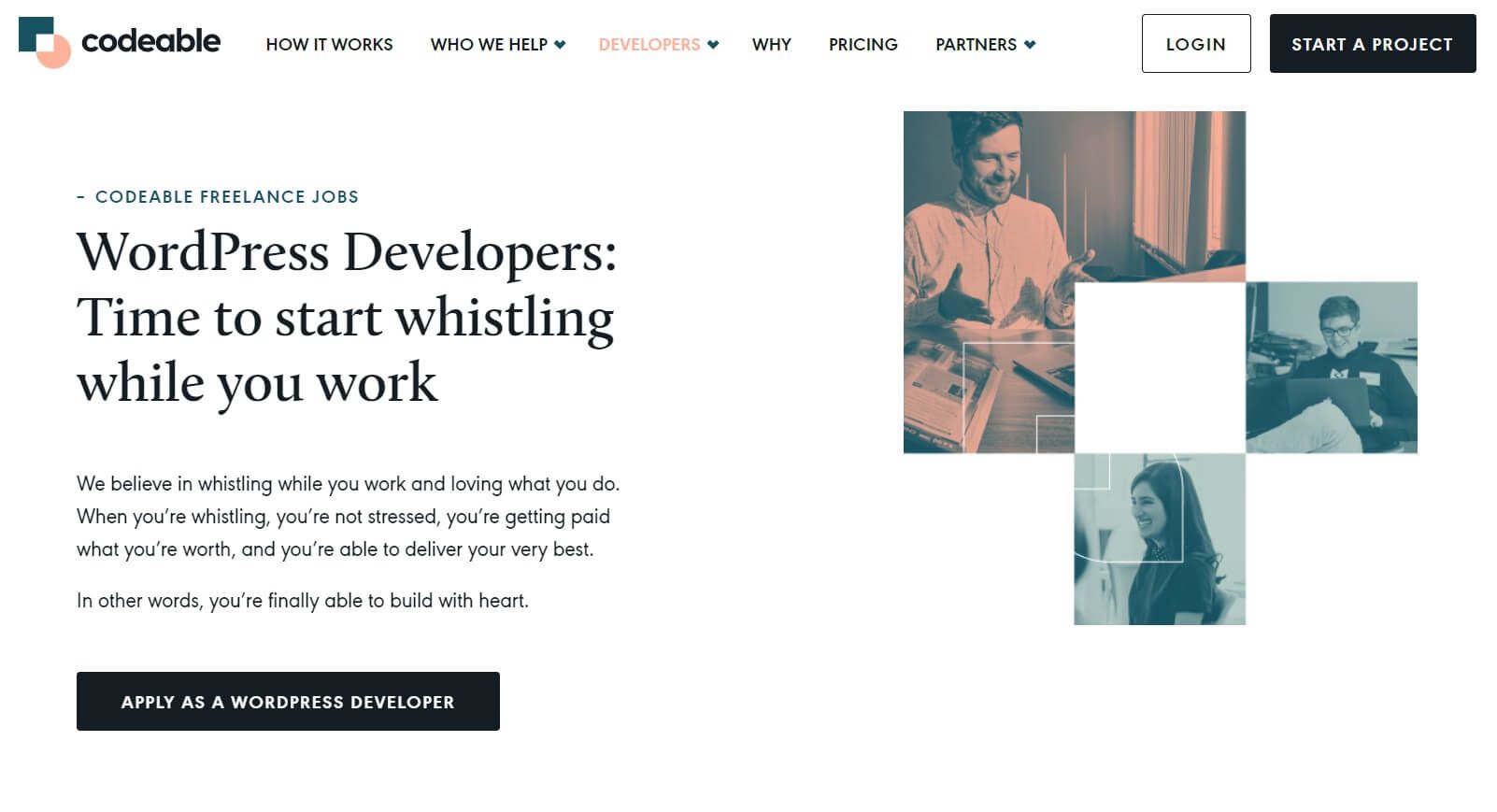 The Codeable developer page