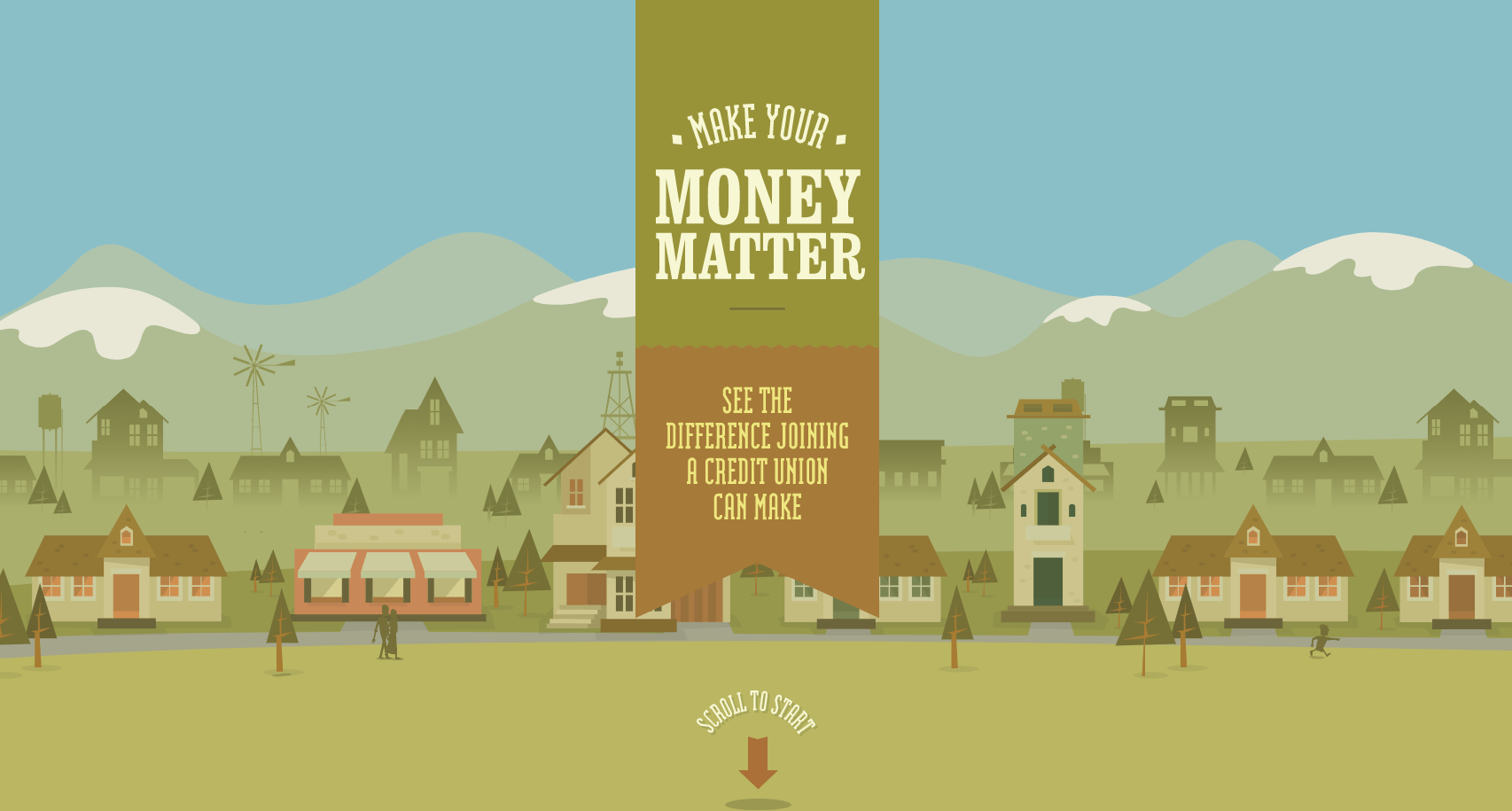 An example of parallax scrolling on the Make Your Money Matter site.