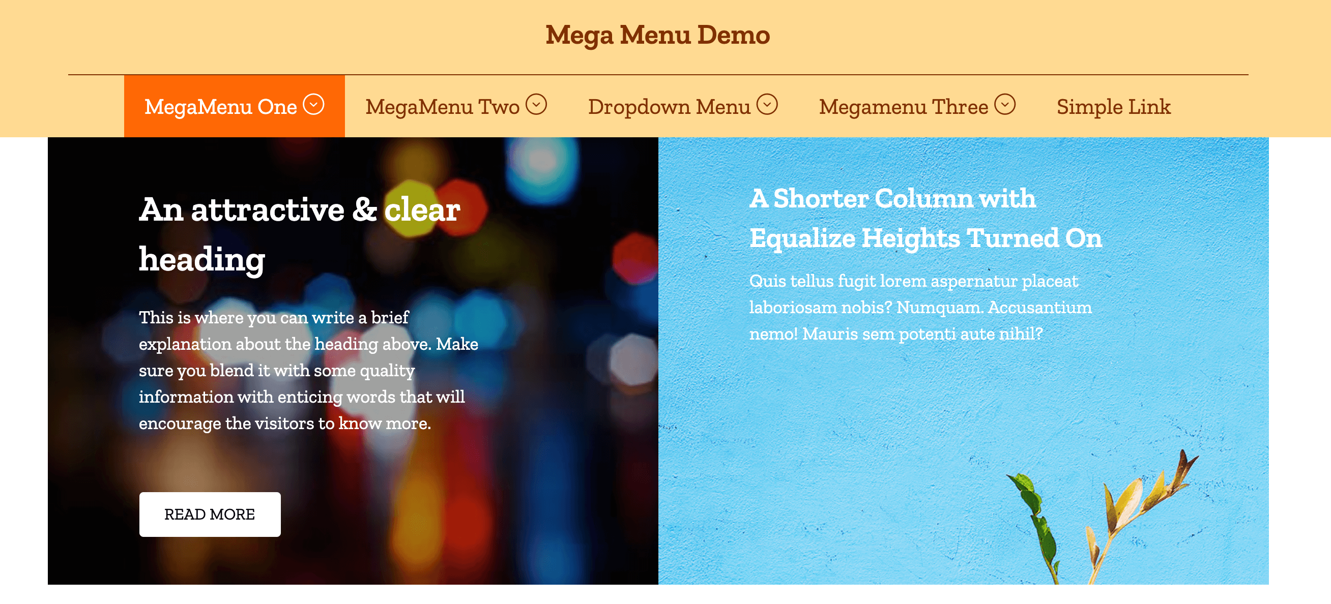 The Mega Menu plugin.