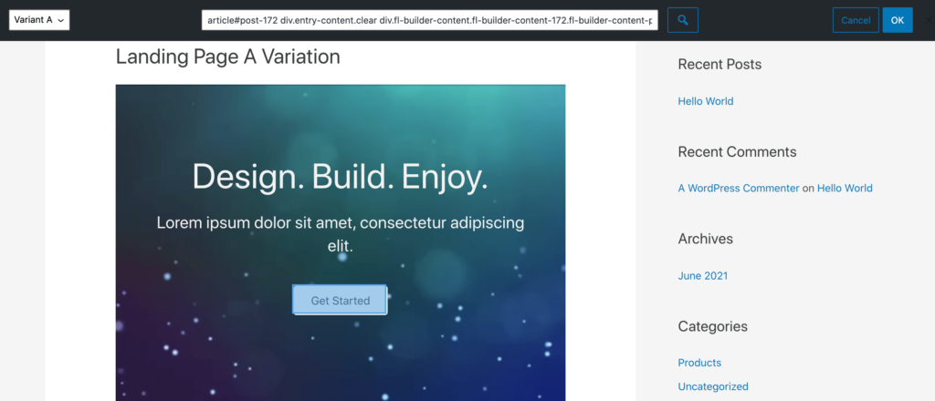 The Nelio A/B Testing plugin.