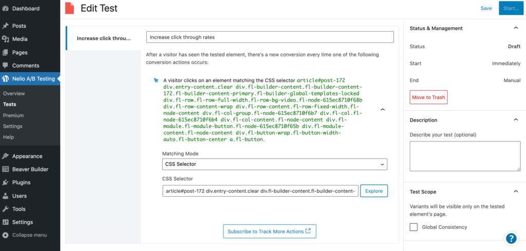 An example CSS Selector. 