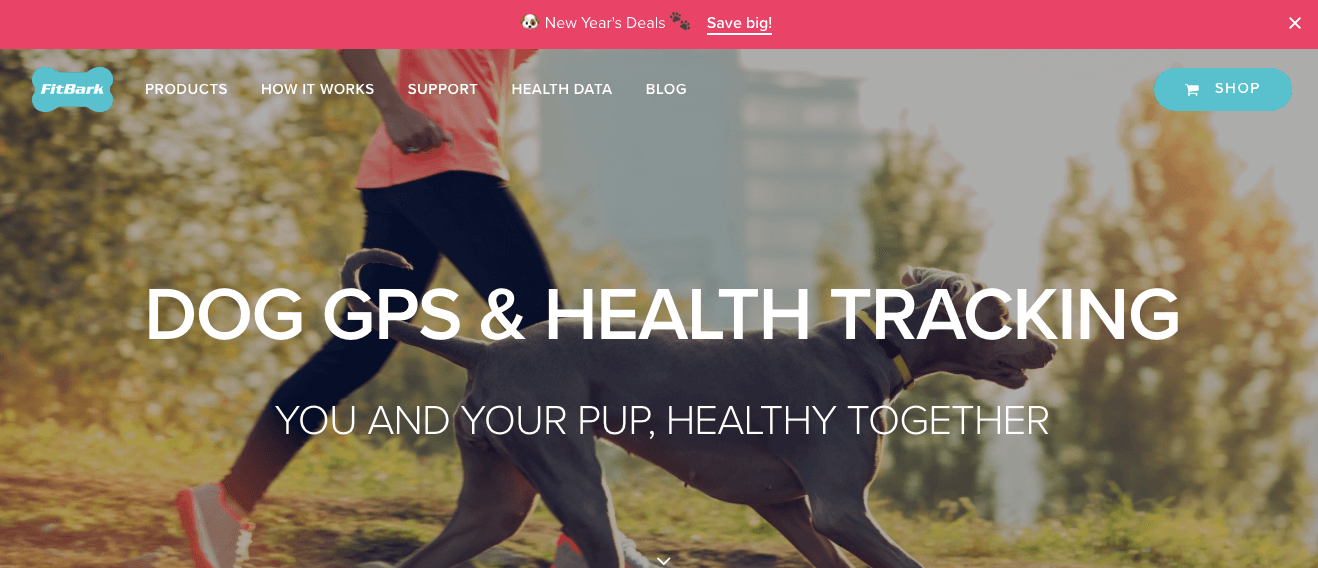 Fitbark home page