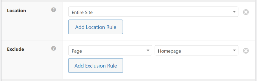 Adding an exclusion rule for a Beaver Themer layout