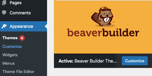 Beaver Builder customizer