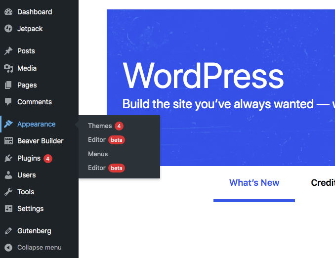 WordPress full site editor
