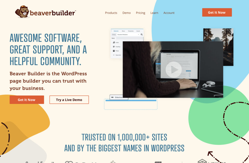 Beaver Builder’s main webpage.