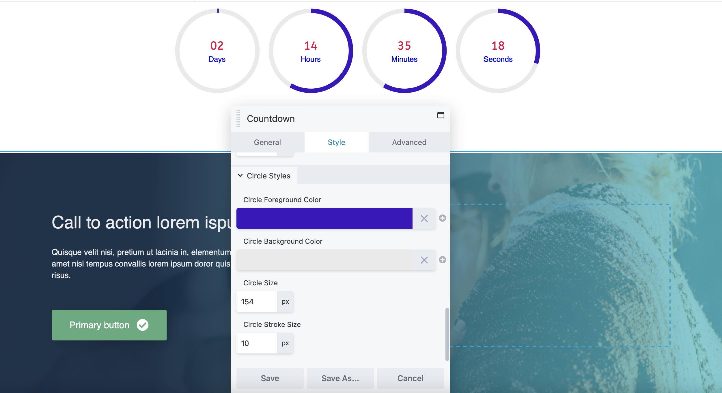 Beaver Builder countdown module