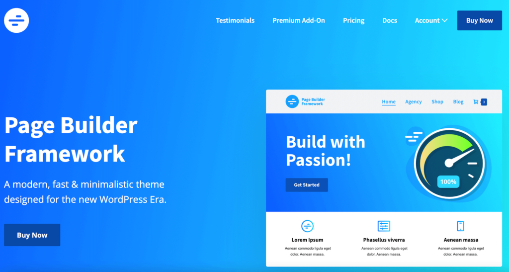 The Page Builder Framework theme. 