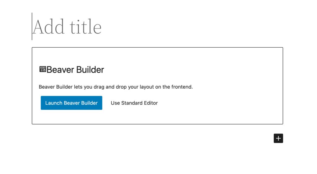 Launch Beaver Builder editor