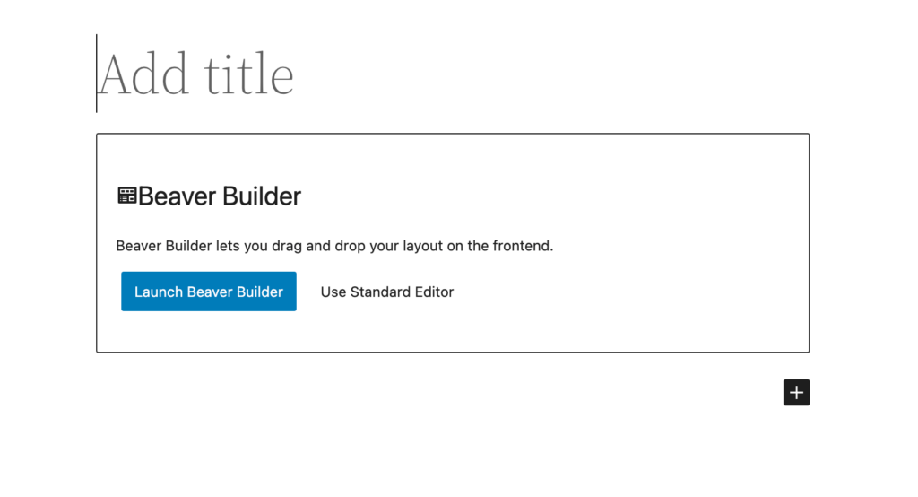 Launch Beaver Builder