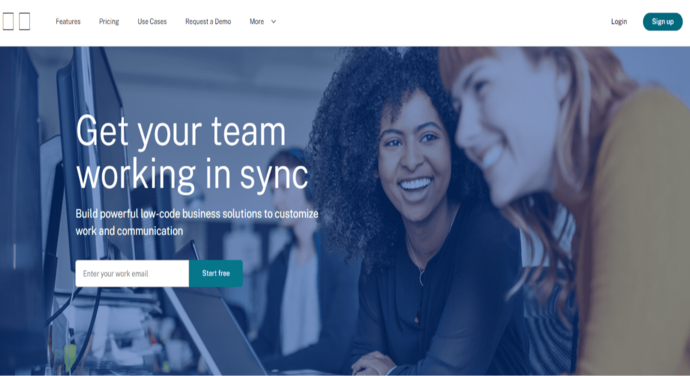 Podio CRM software homepage