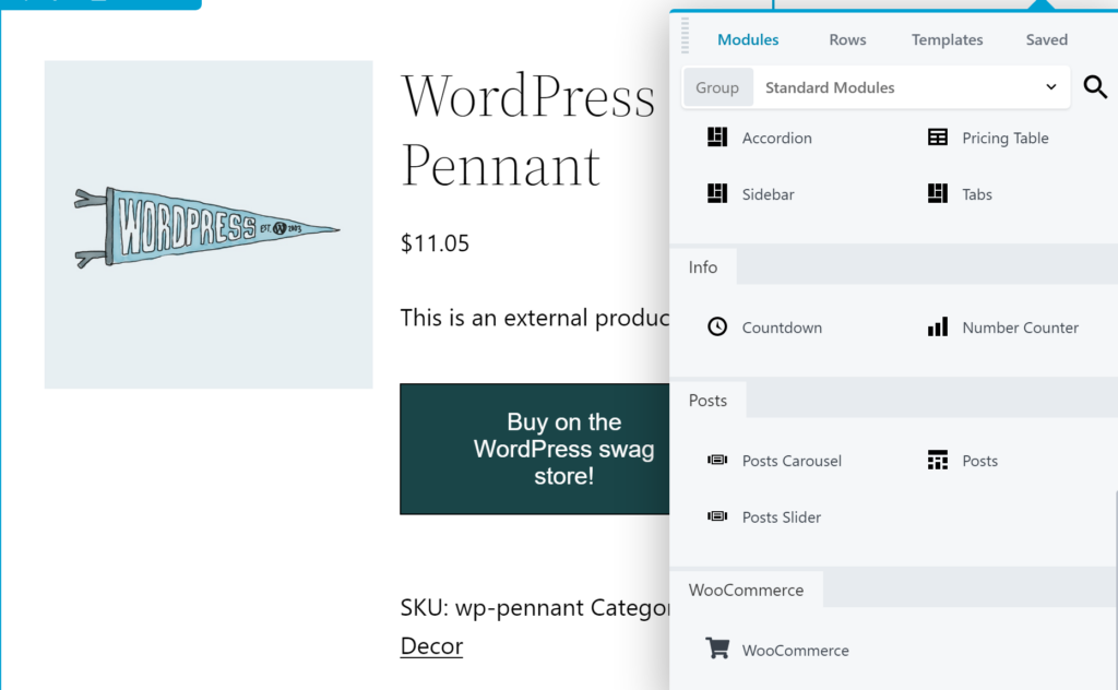 Beaver Builder WooCommerce modules