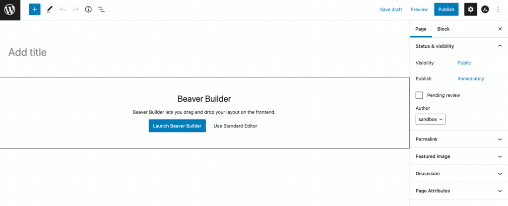 Launch Beaver Builder.