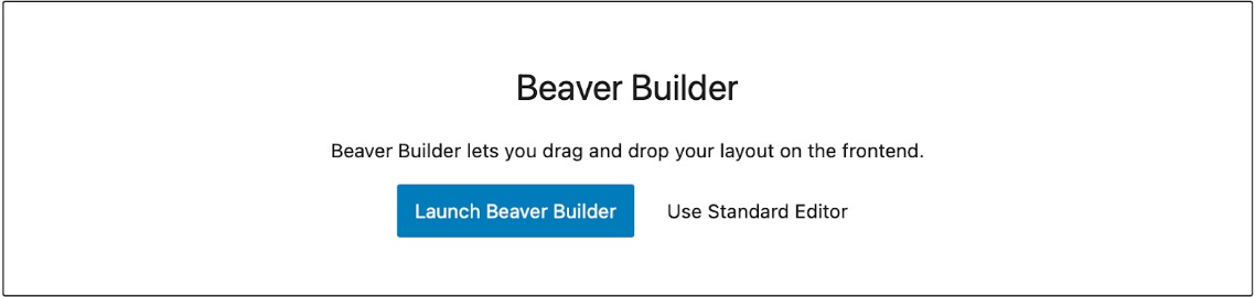 launch Beaver Builder editor