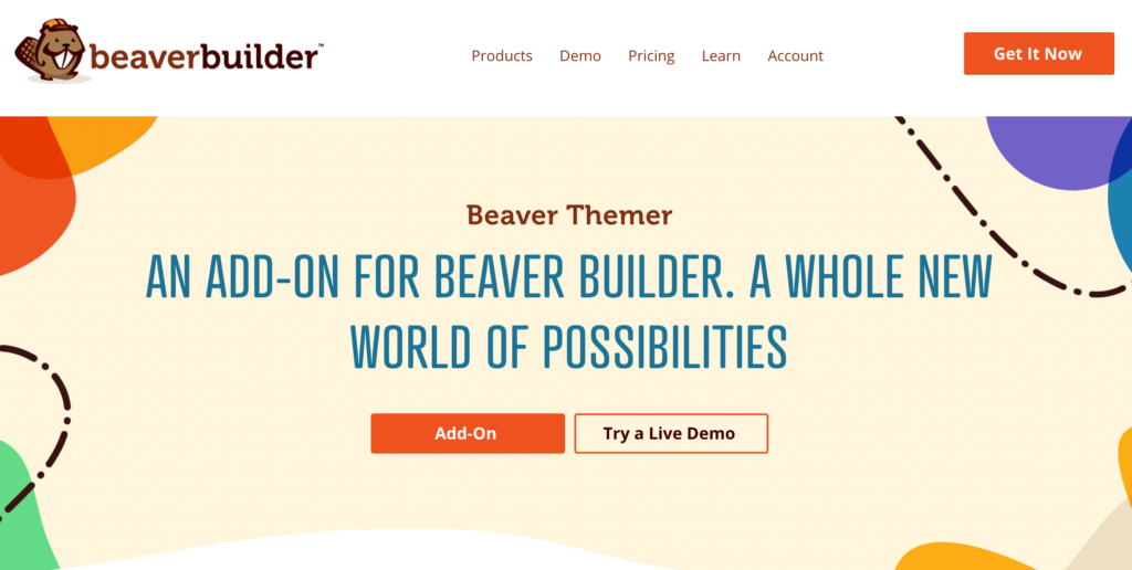 The Beaver Themer homepage. 