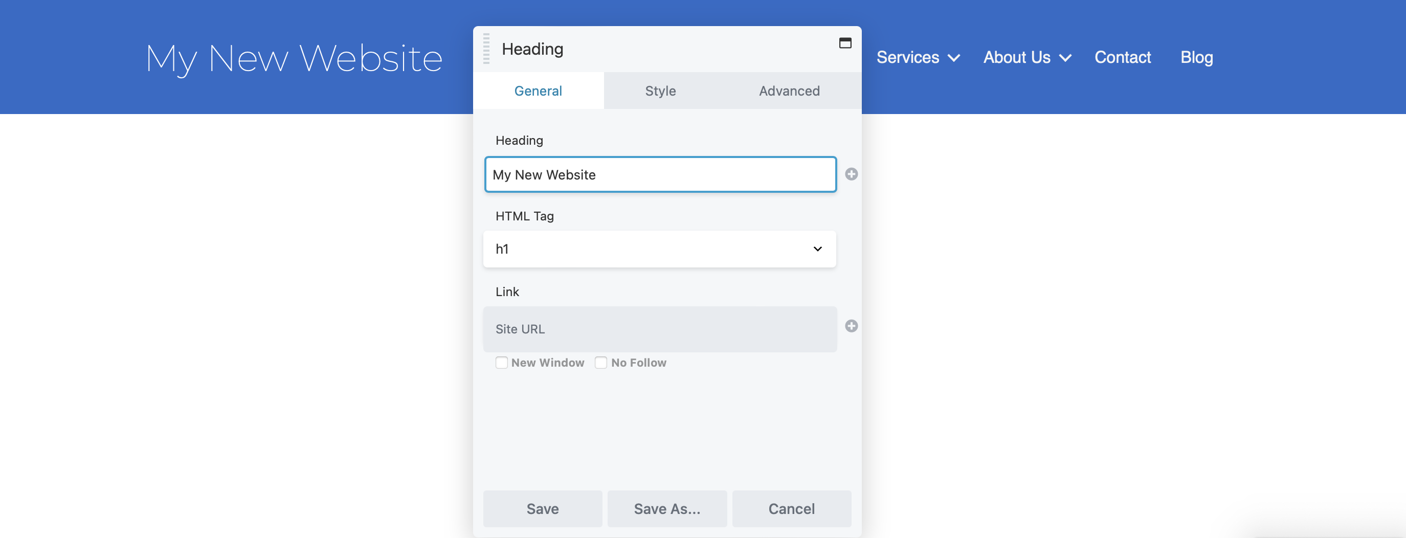 create headers and footers with beaver themer; Add a new heading to your Beaver Themer header