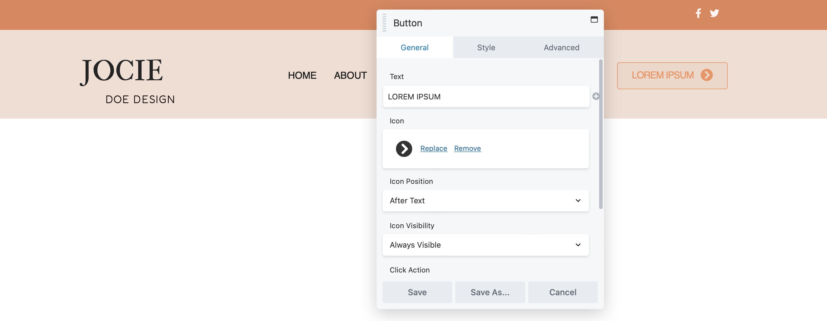 create headers and footers with beaver themer; Beaver Builder button module