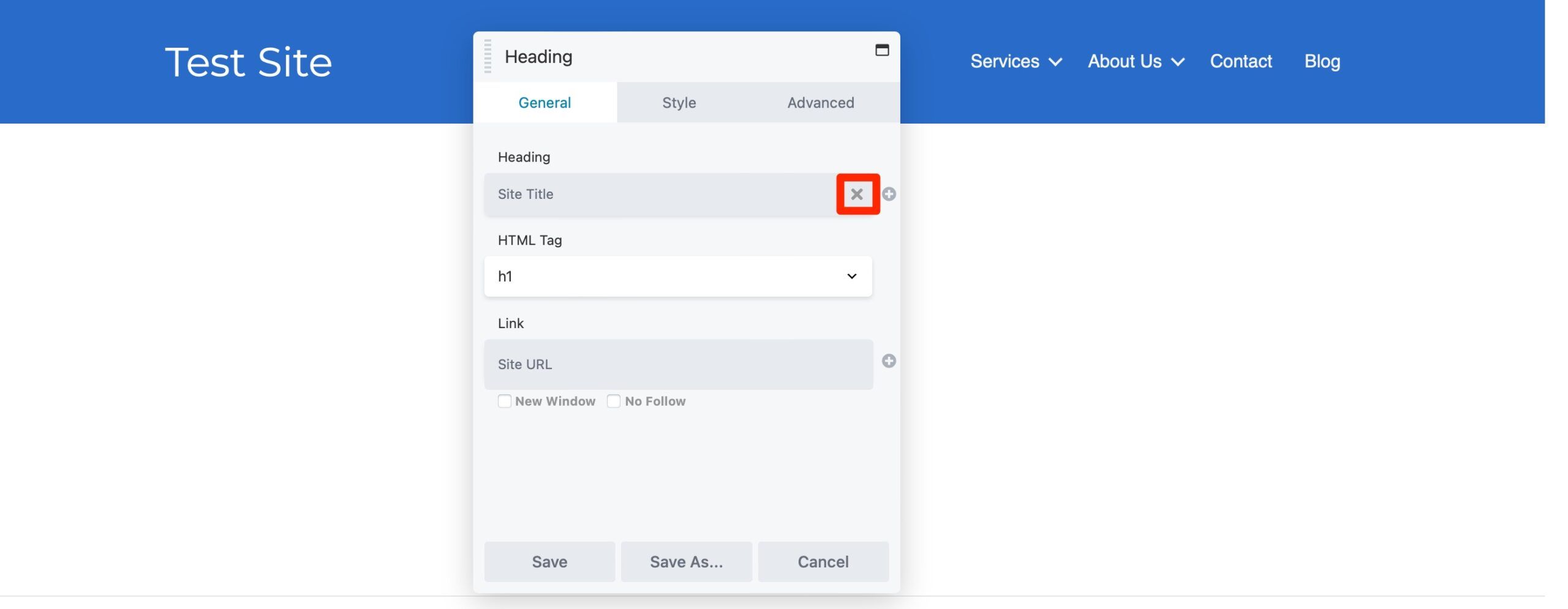 create headers and footers with beaver themer; Delete the field connection in your Beaver Themer header