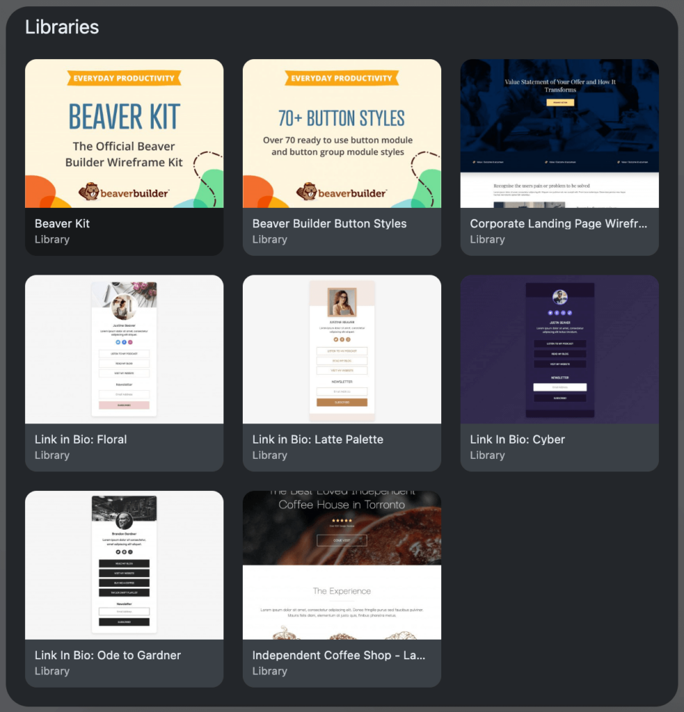 Free Beaver Builder Landing Page Templates